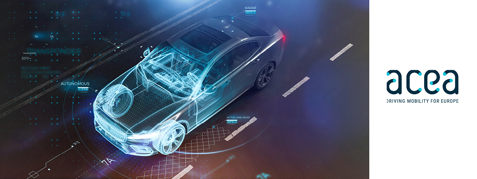 Futuristic illustration of car with xray-vision